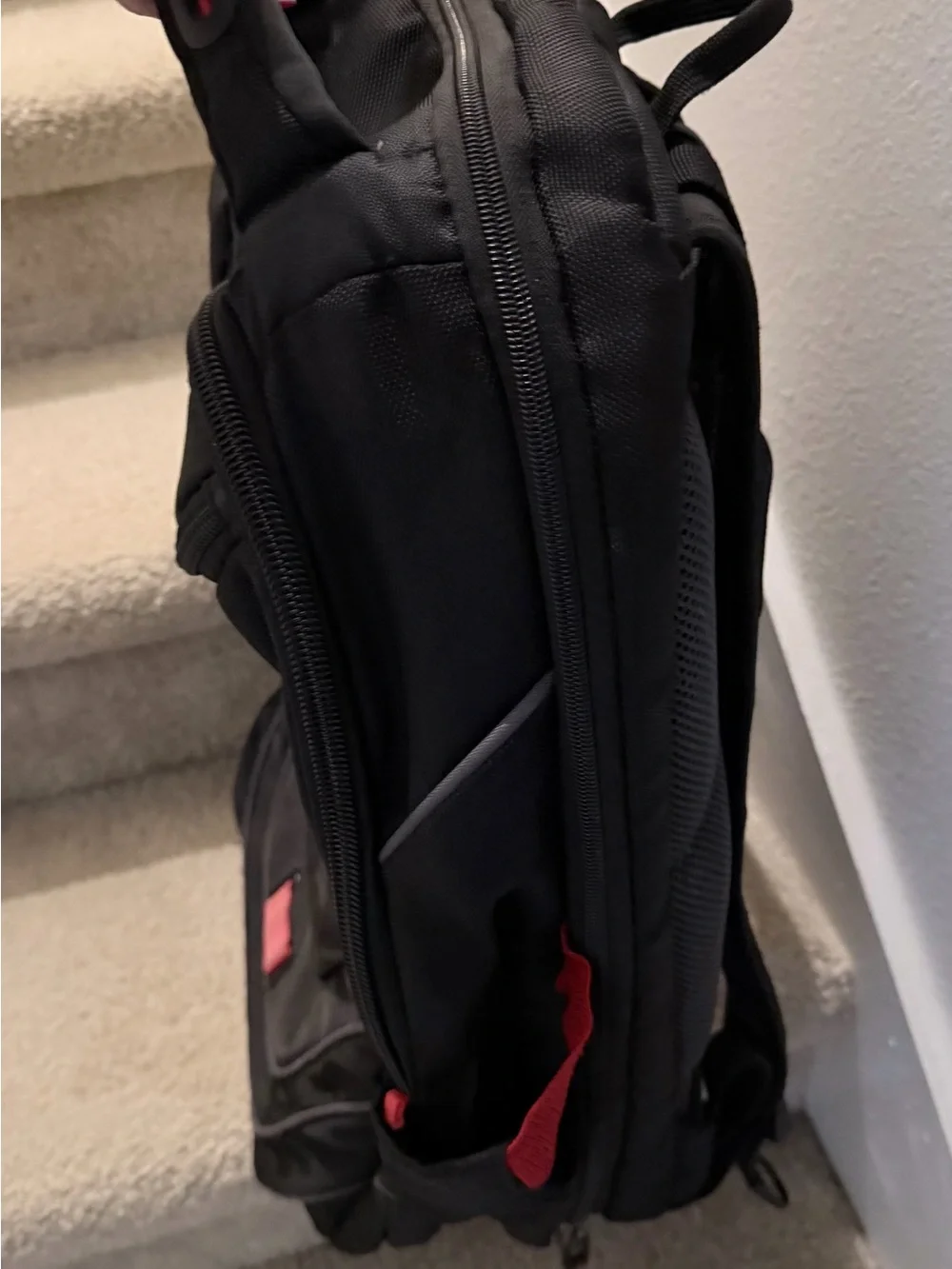 Samsonite unisex Tectonic Black and Red Travel Backpack - Durable Everyday Bag
